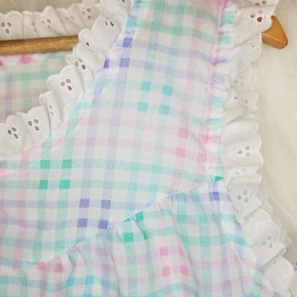 Vintage Ginham checkered Pastel Set 2 piece - Picture 6 of 9